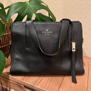 Kate Spade Black Leather Tote Bag
